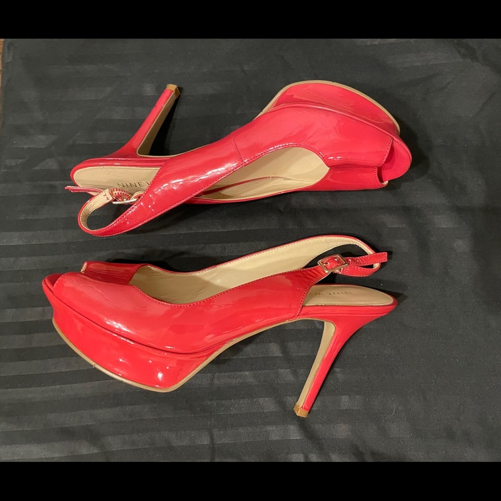 Red Nine West Heels